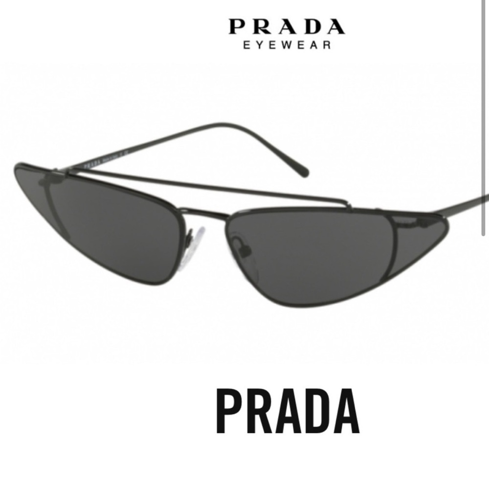 Prada Black Slim Cat-Eye Sunglasses